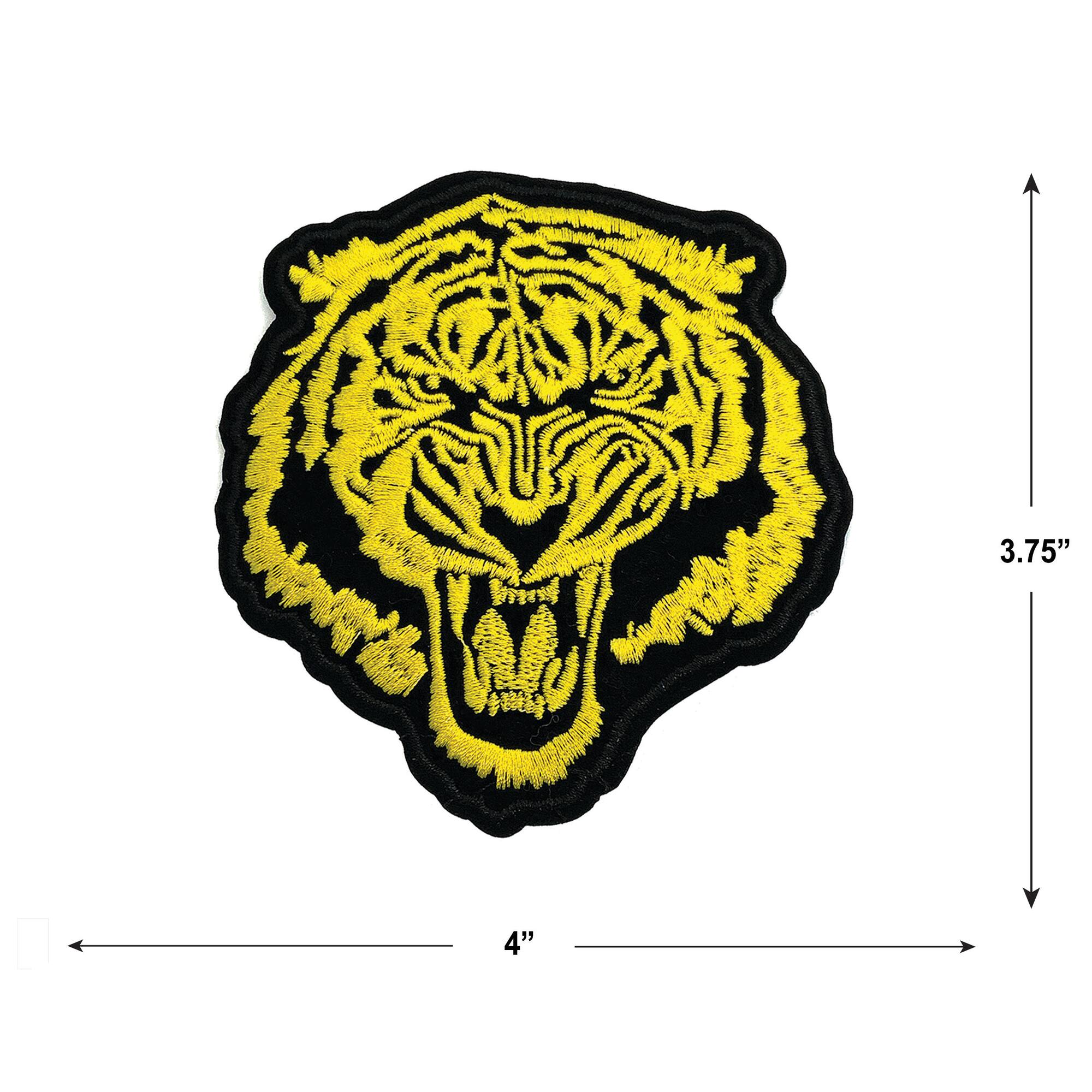 Gwen Studios Black & Yellow 4" Tiger Iron-On Patch